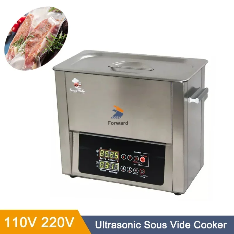 2 In 1 Stainless Steel Electric Sous Vide Cooking Ultrasonic Cleaner 6L Slow Cooker With Timer And Temperature Control