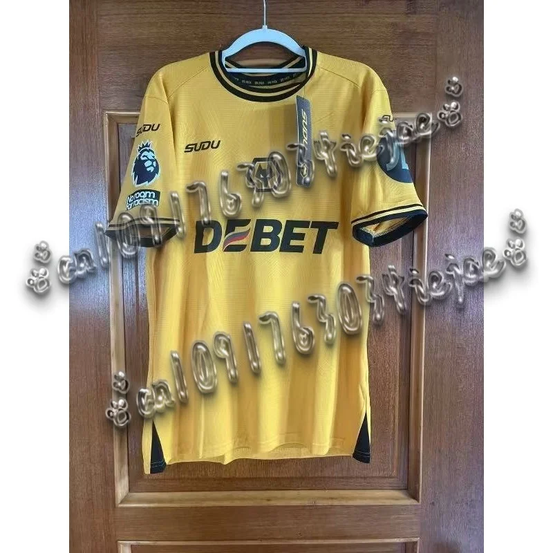 

Wolves 2025 Retro Player Version Summer Football Quick-drying T-shirt Men's Short-sleeved Breathable Casual Oversized Top Y2K