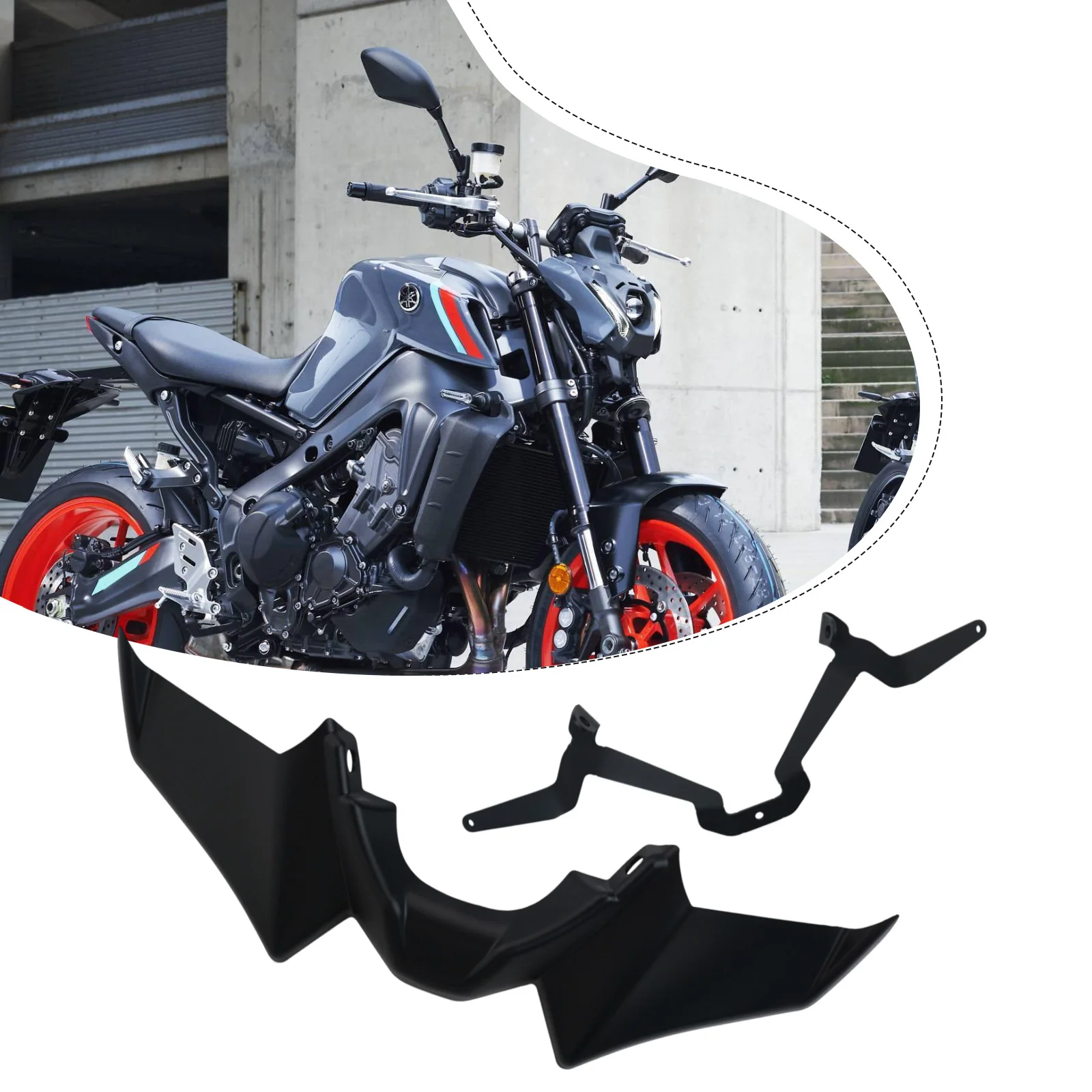 

MT-07 SP Spoilers Aerodynamic Wing Deflector Enhanced Aerodynamics High-strength ABS Plastic Long-lasting Material