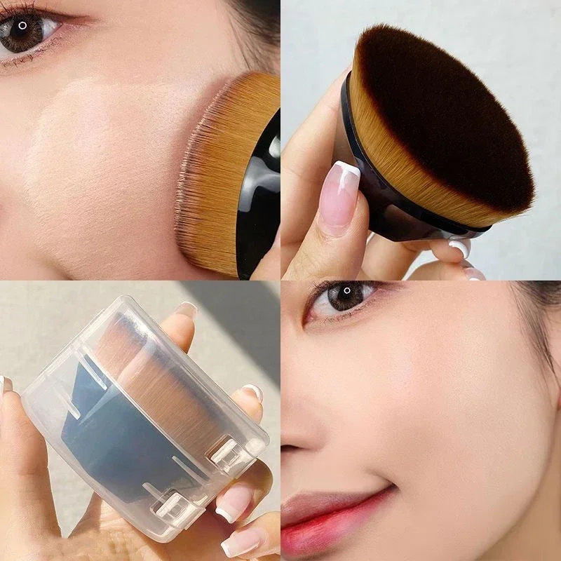 Brocha mágica de maquillaje, brocha portátil para colorete facial, Base profesional, Cosméticos grandes, Base suave, novedad