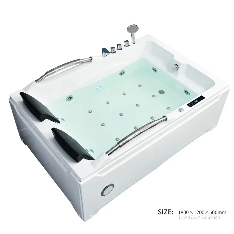 

Luxury Modern 2 Person White Acrylic Freestanding Jacuzzi Portable Transparent Indoor Jacuzzi Apartment