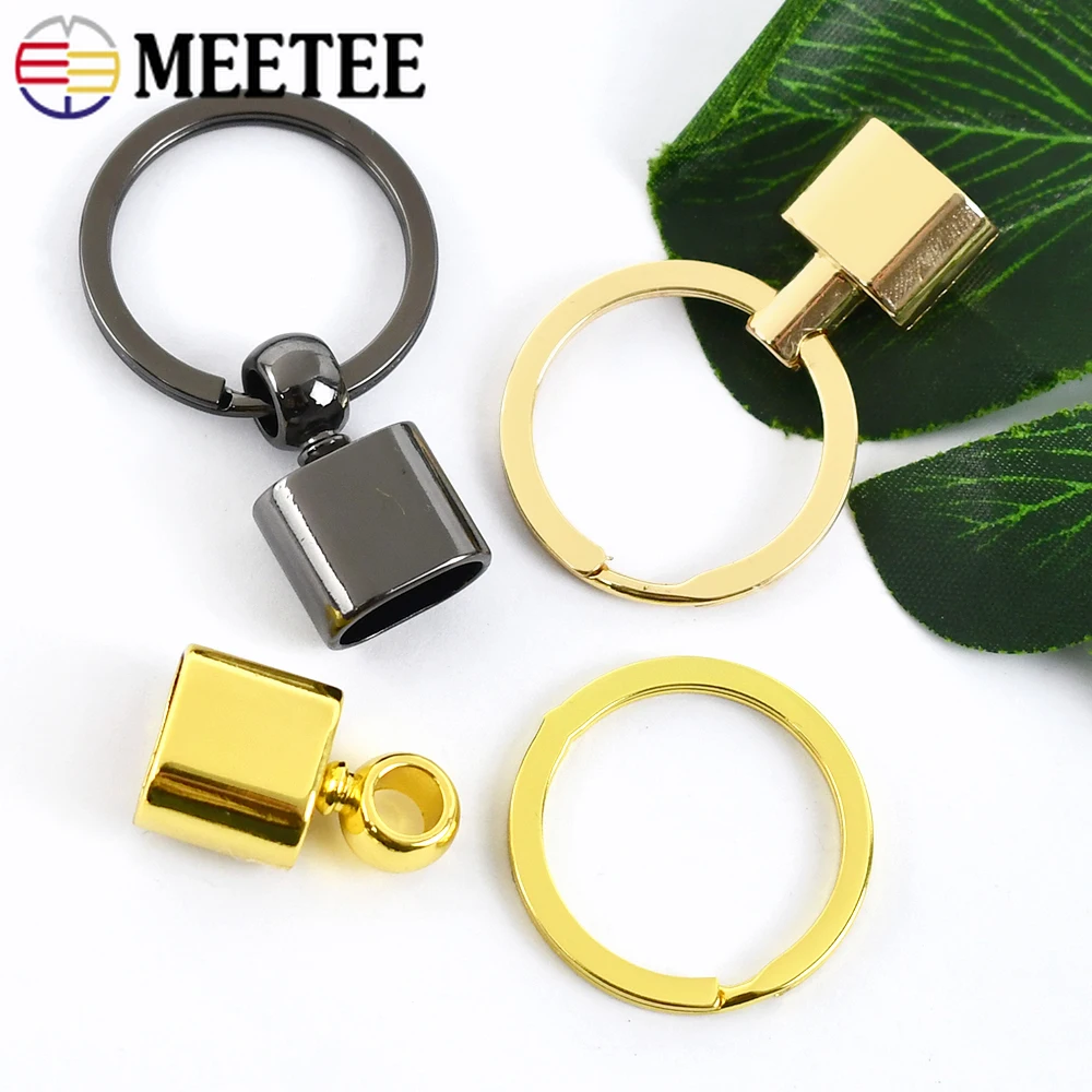 2/4/10/20Pcs Meetee Metal Key Buckles O Ring Keychain Hook Webbing Connect Clasp Tail Clip Bags Sewing DIY Hardware Accessories