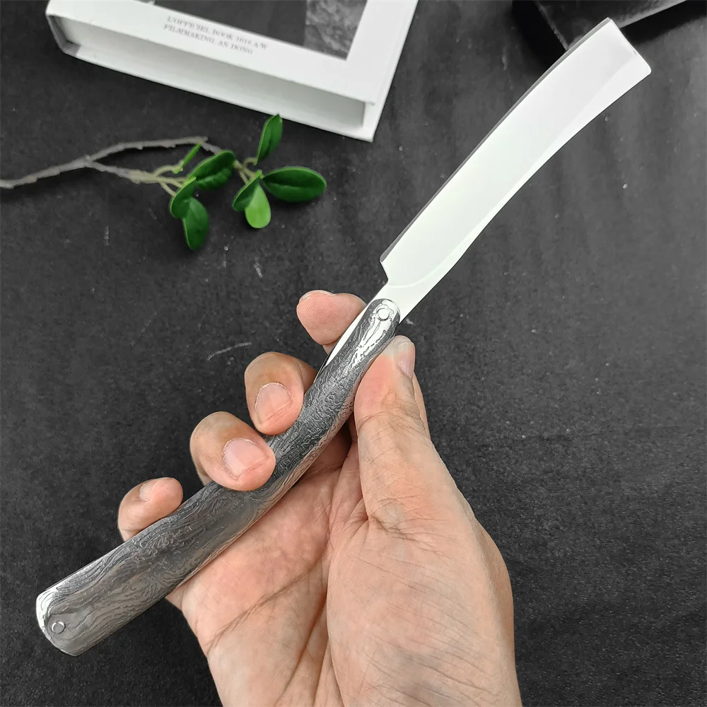 سكين ماكينة حلاقة احترافية قابلة للطي - ماكينة حلاقة بحافة مستقيمة ماكينة حلاقة فاخرة من الفولاذ المقاوم للصدأ للاستخدام المنزلي للرجال #2