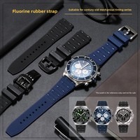 High quality Fluororubber Watch Strap For Breitling Navitimer B01 Superocean FKM Rubber Watchband MEN replace Bracelet 22 24mm