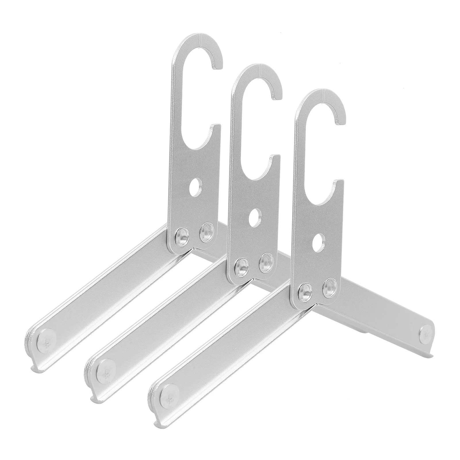 

3 Pcs Metal Hangers Space Saving Foldable Hangers Heavy Duty Travel Clothes Dryer Space Saving For Camping Hotel
