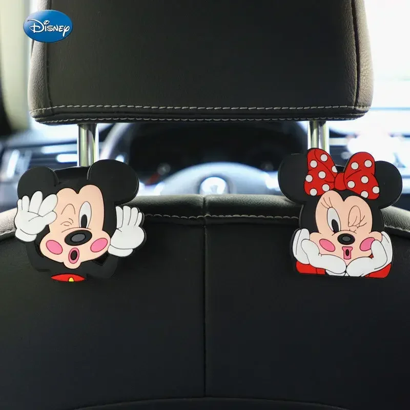 Disney car interior hook, hidden car hook behind the seat buckle, rear  small items Mickey and Minnie cartoon car hook  anime