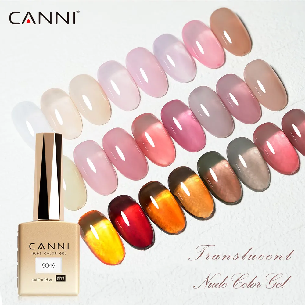 Canni-semi-permanente geléia unha polonês, cor-de-rosa unha polonês, não-polonês, com um sem contato top coat de polonês, o que é bom para a arte do