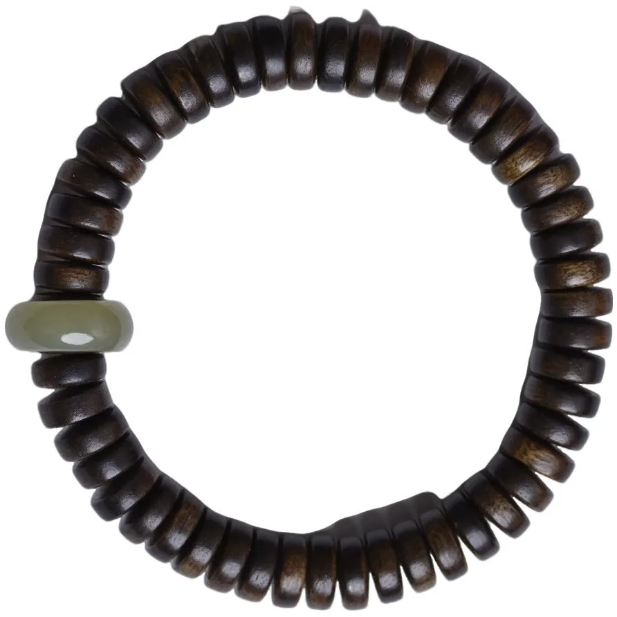 Natural Nha Trang Purple Agarwood Nan Bracelet 0.7 Sinkable Lightning Struck Tablet Beads Loose Ring Unisex Holiday Gift