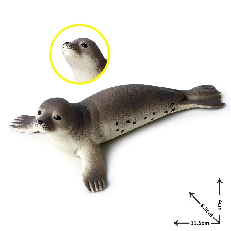 Simulation Ocean Animal  Seal Sea Lion Walrus Model Figures Collection Cognition Educational Toy for Childrens Christmas Gift