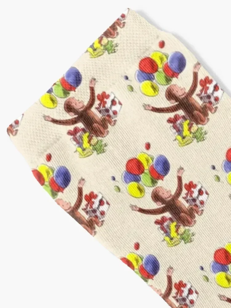 Curious George birthday Socks japanese fashion bright garter Ladies Socks Men's