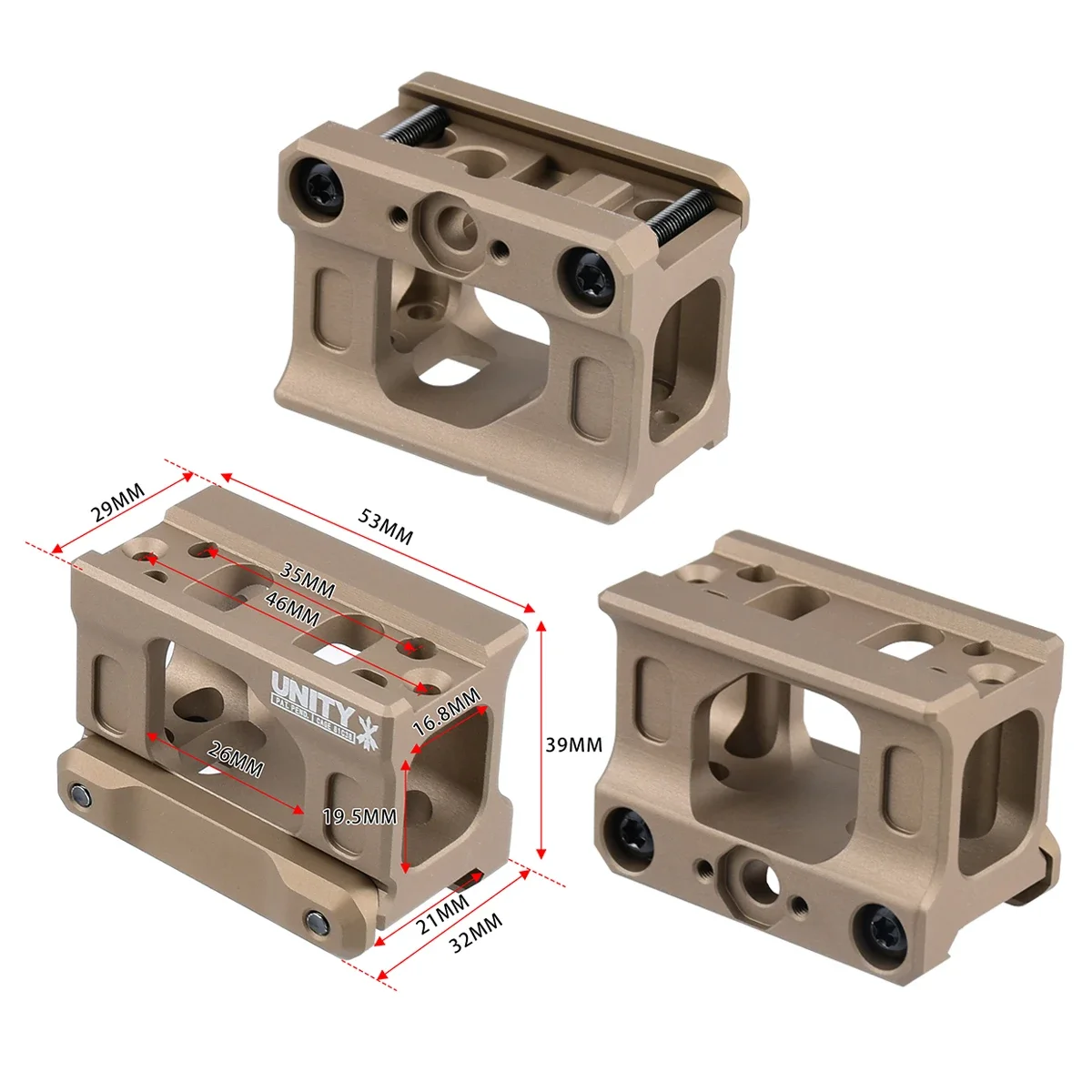 UNITY 1.81" 2.26" Heightening Tactical Bracket Fast Riser Universal Mount For T1 T2 Red Dot Airsoft Sight Scope Hunting Mounts image 6