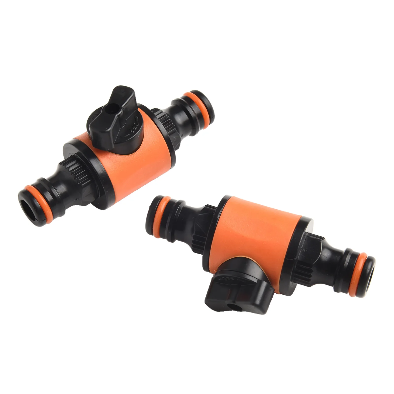 2pcs 16mm Garden Hose Pipe In-Line Tap Valve With Quick Coupler For Connecting Internally Threaded Hose Joints