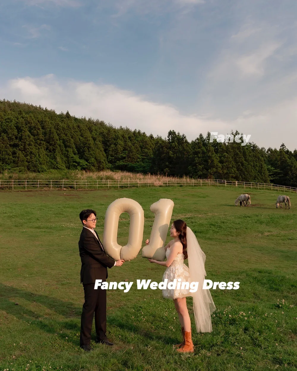 화려하고 우아한 레이스 웨딩 드레스 한국 사진 촬영 미니 짧은 이브닝 드레스 민소매 백 코르셋 맞춤형