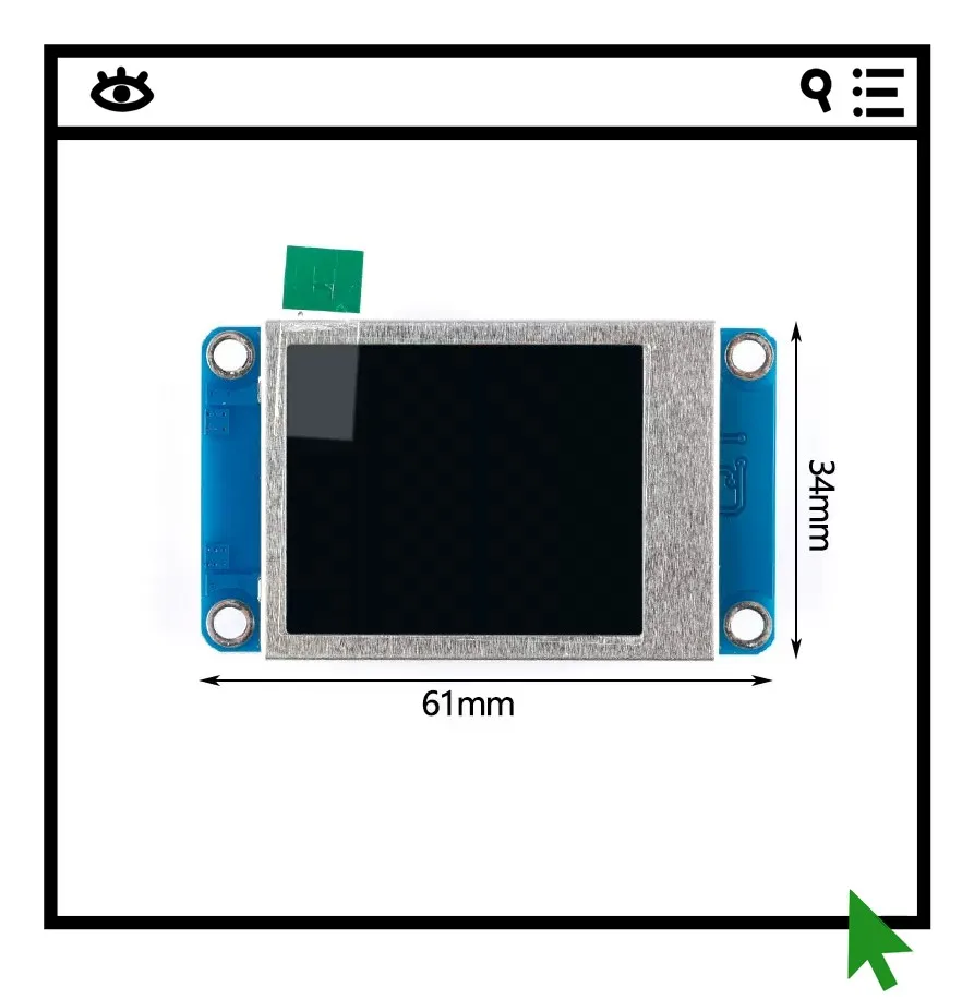 

1.8-inch touch free serial port screen with font library and QR code display LCD screen