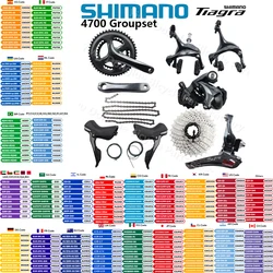 Shimano Tiagra 4700 Road Full Groupset Group 2x10 Speed Sunshine 10s Cassette 165mm/170mm/175mm Crankset Shifters 2x10s Groupset