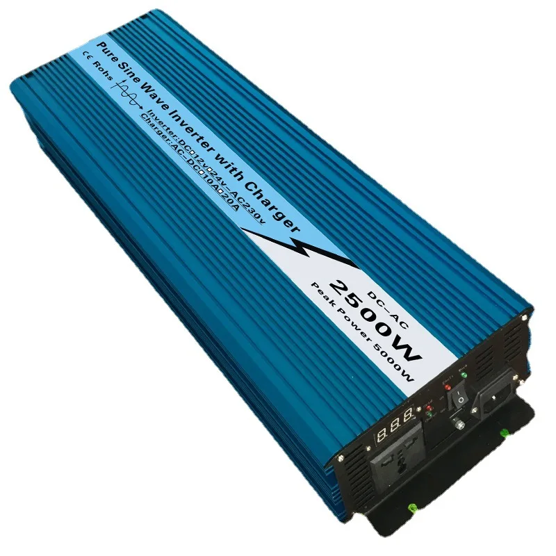 2500W Pure Sine Wave with USB Charging Inverter UPS High-power Converter 12V To 220V