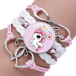 2023 Unicorn Braided Kids Bracelet for Girls Friendship Bracelets Jewelry Multi-layer Charm Bracelet  Jewelry Gifts Bracelet