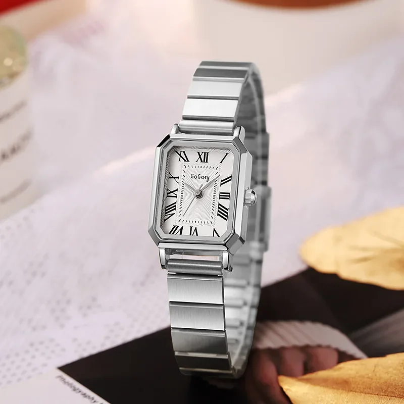 Small Square Women Watch Adjustable Stainless Steel Strap Fashion Luxury Quartz Wristwatch Relojes Para Mujer Dropshipping