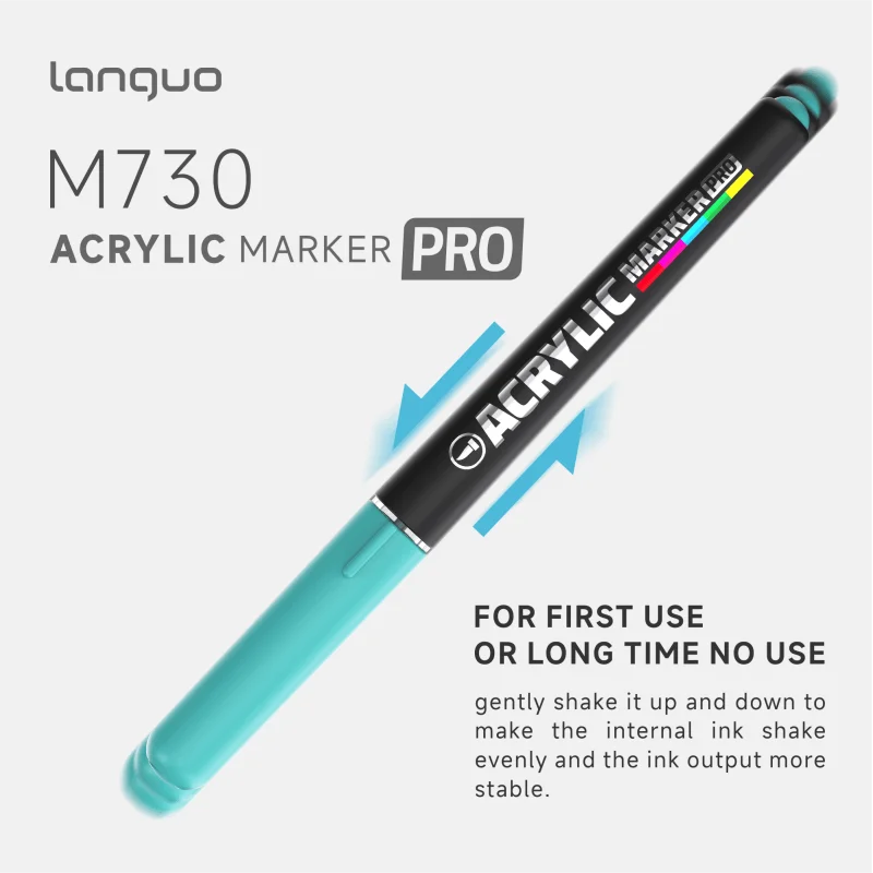Languo Feutres Acryliques Acrylic Paint Marker Set, 1-5mm Soft Tip Art Markers, High Coverage Colors For Black Paper