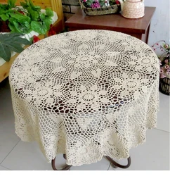 Handmade Crochet Coasters Cotton Lace Cup Mat Placemat Table Cloth Cover Shabby Chic 4 Sizes Vintage Crocheted Tablecloth