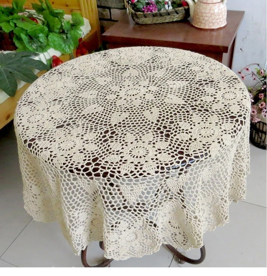 Ręcznie robione na szydełku podstawki bawełniana koronkowa mata na kubki podkładka obrus pokrywa Shabby Chic 4 rozmiary Vintage szydełkowany obrus
