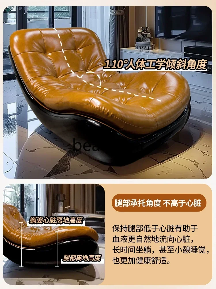 D5556  C  CMedieval reclining sofa chair study balcony villa leisure single retro lazy sofa