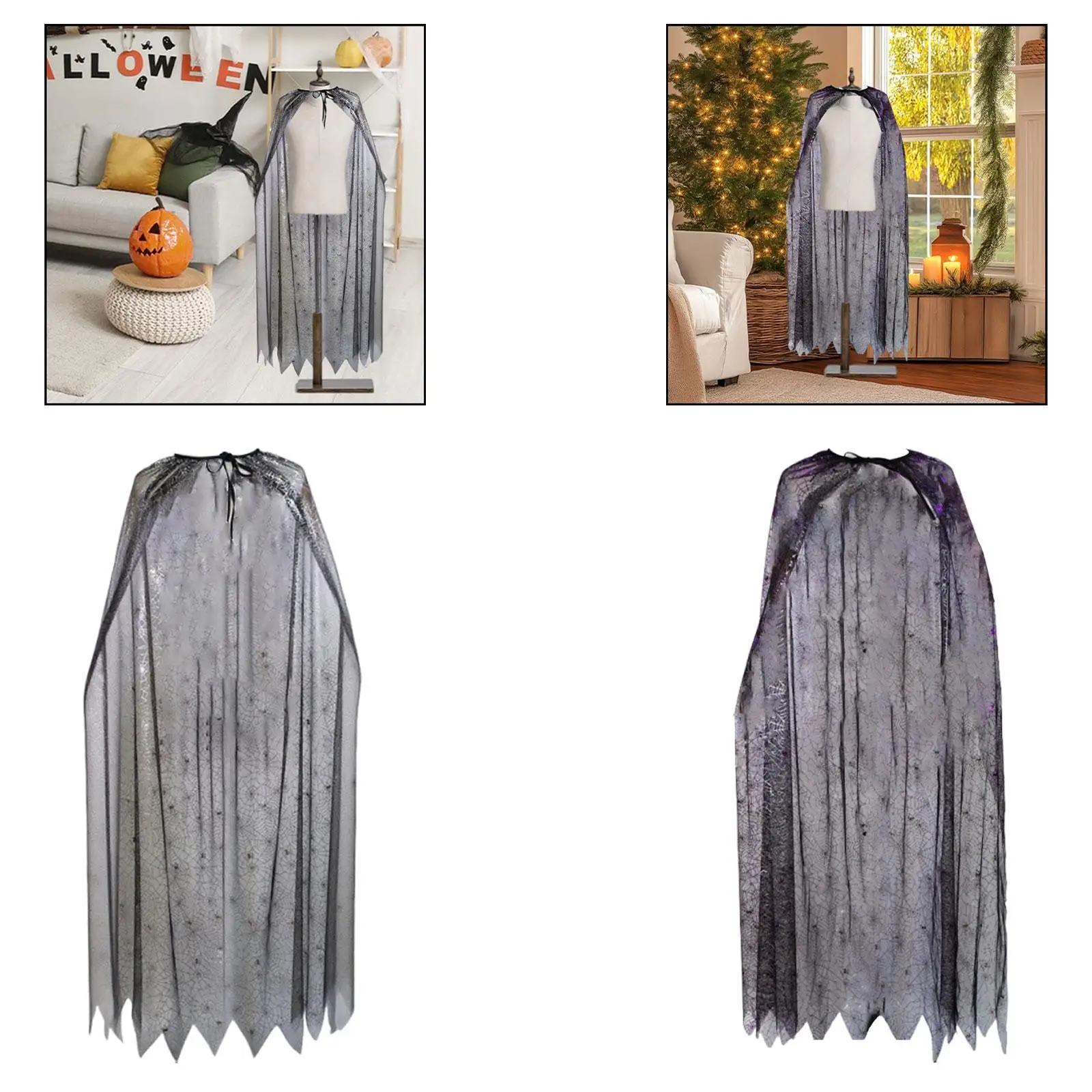 

Плащ-накидка с паутиной для Хэллоуина, костюм для косплея, готический плащ волшебника для маскарада, для женщин и мужчин, для вечеринок, сцены, средневековый