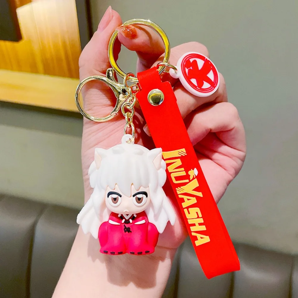 New Creative Trend Cartoon Anime Inuyasha Pendant Keychain Car Keychain Key Ring Couple Cute Bag Keychain Gift Hanging Jewelry