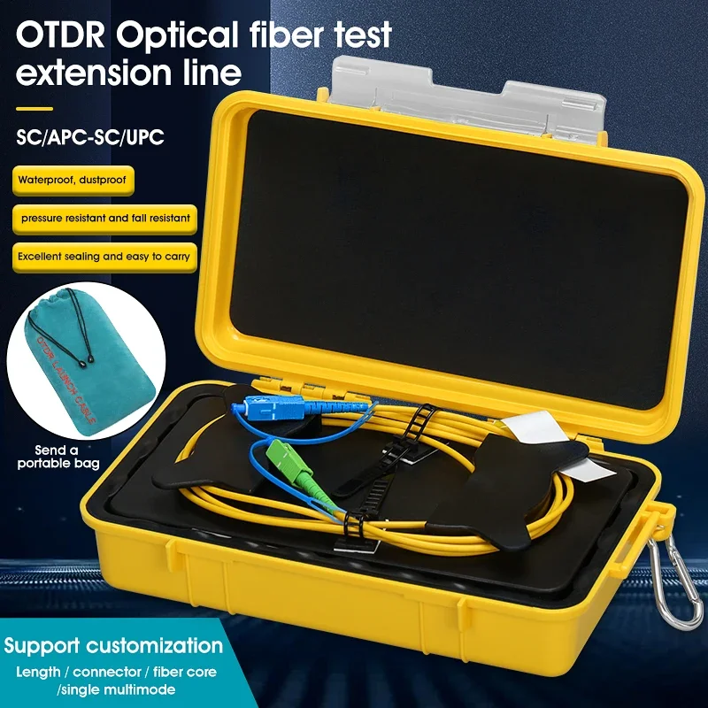 SC/UPC-SC/APC OTDR Dead Zone Eliminator,Fiber Rings ,Fiber Optic OTDR Launch Cable Box 150M~2km SM 1310/1550nm
