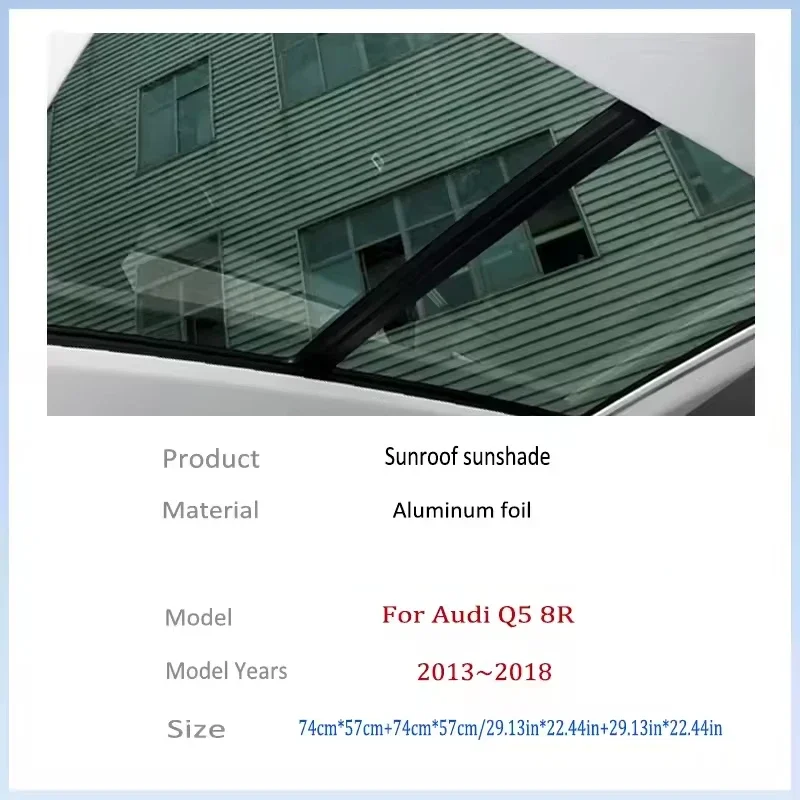 Car Sun Shades Cover For Audi Q5 8R 2013~2018 2014 2015 2016 Auto Sunroof Sunshade Protector Anti-UV Heat Isolate Accessories
