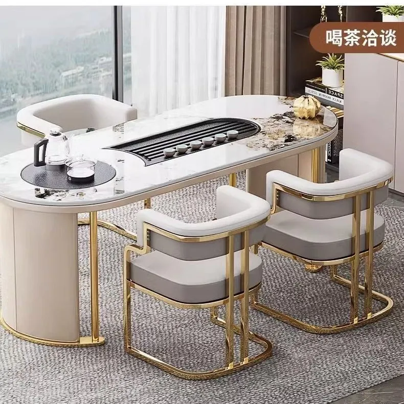Customizable led luxury simple style meal high-end sales office beauty salon reception makeup chair