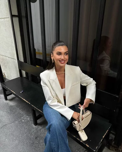 Imagen 2 del producto Moda mujer chaquetas básicas blancas Top elegante sólido manga larga Otoño Invierno abrigos frontales abiertos pantalón corto Casual prendas de vestir abrigo de oficina