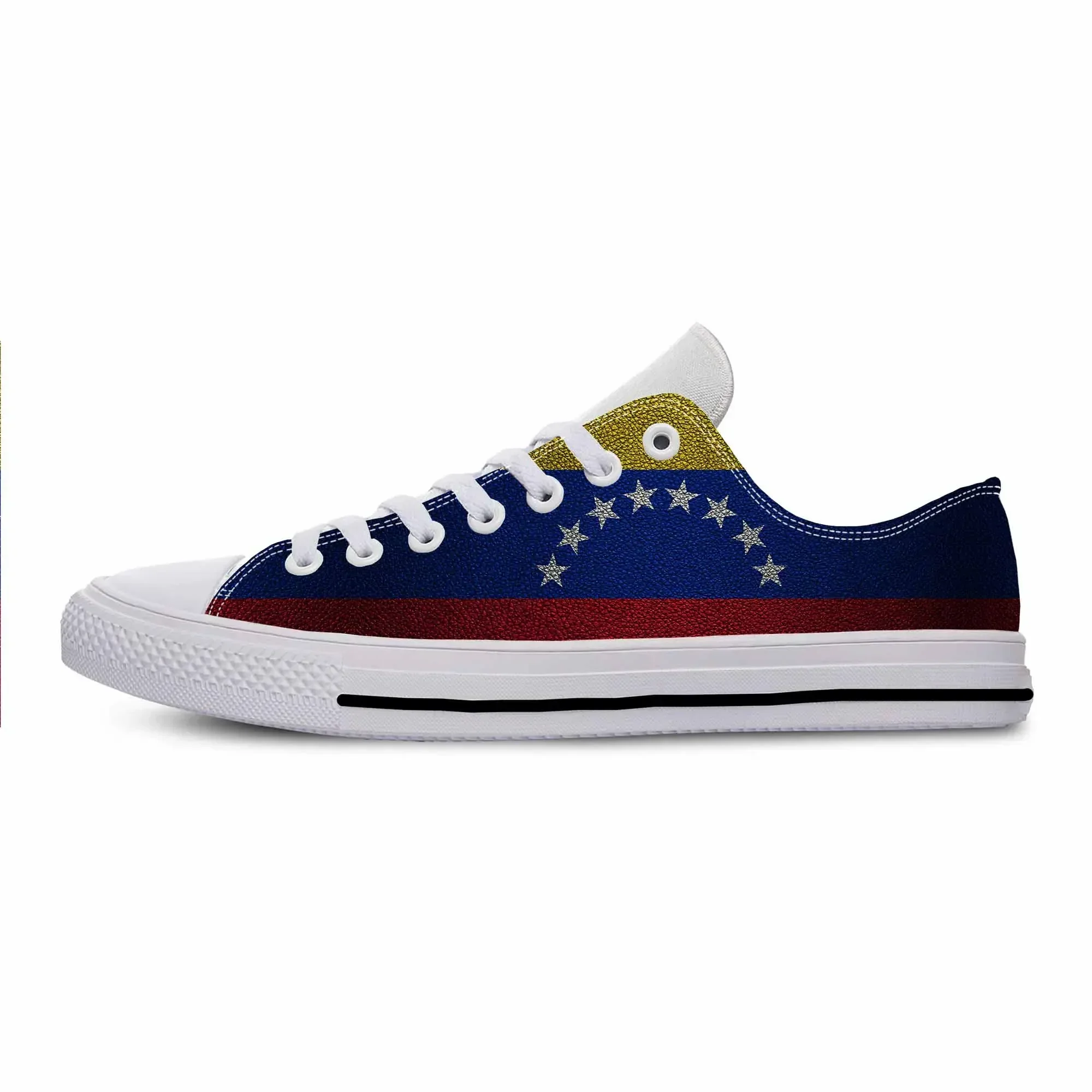 Venezuela Venezuelan bandera orgullo patriótico moda Casual zapatos de tela bajos cómodos transpirables estampado 3D hombres mujeres zapatillas de deporte