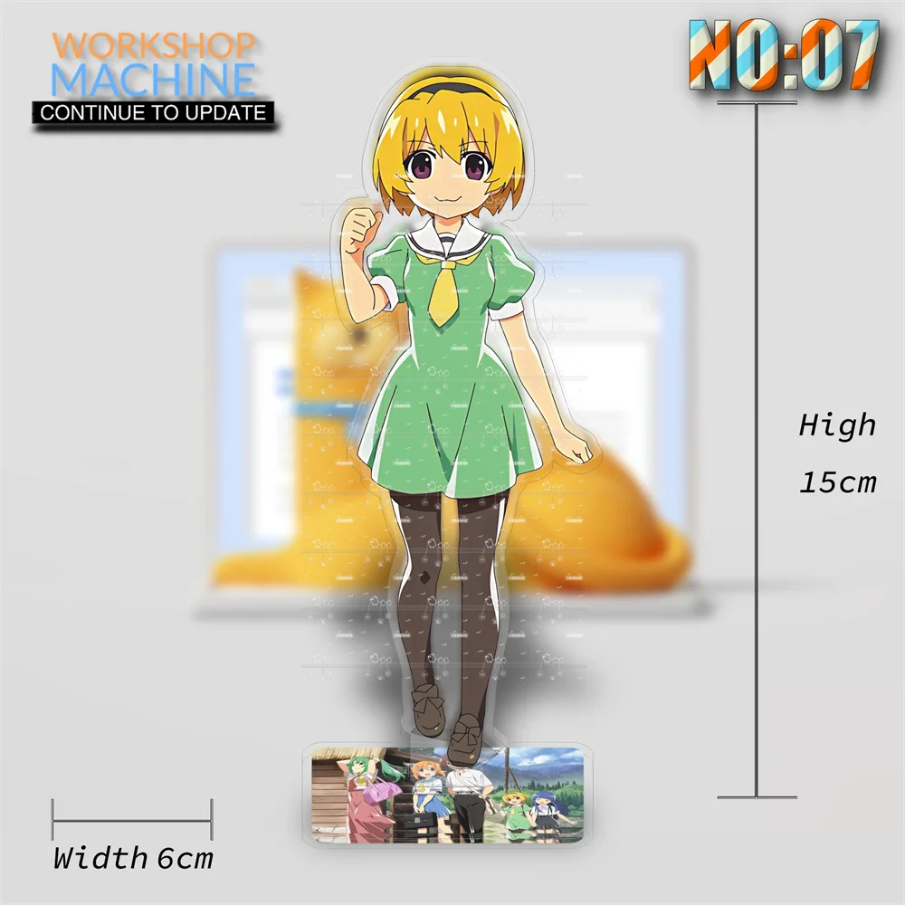 Fashion Anime Fans Gifts Higurashi When They Cry HD Characters Acrylic Stand Model Plate Desk Ornaments Collect  Series 15cm