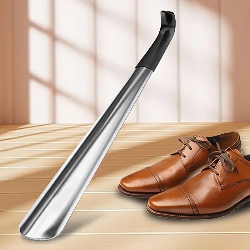 1-Pc Durable Metal Shoe Horn - 16.5 Inch Length for Easy Slip-On, Great Stocking Stuffer for Men & Women (2025)