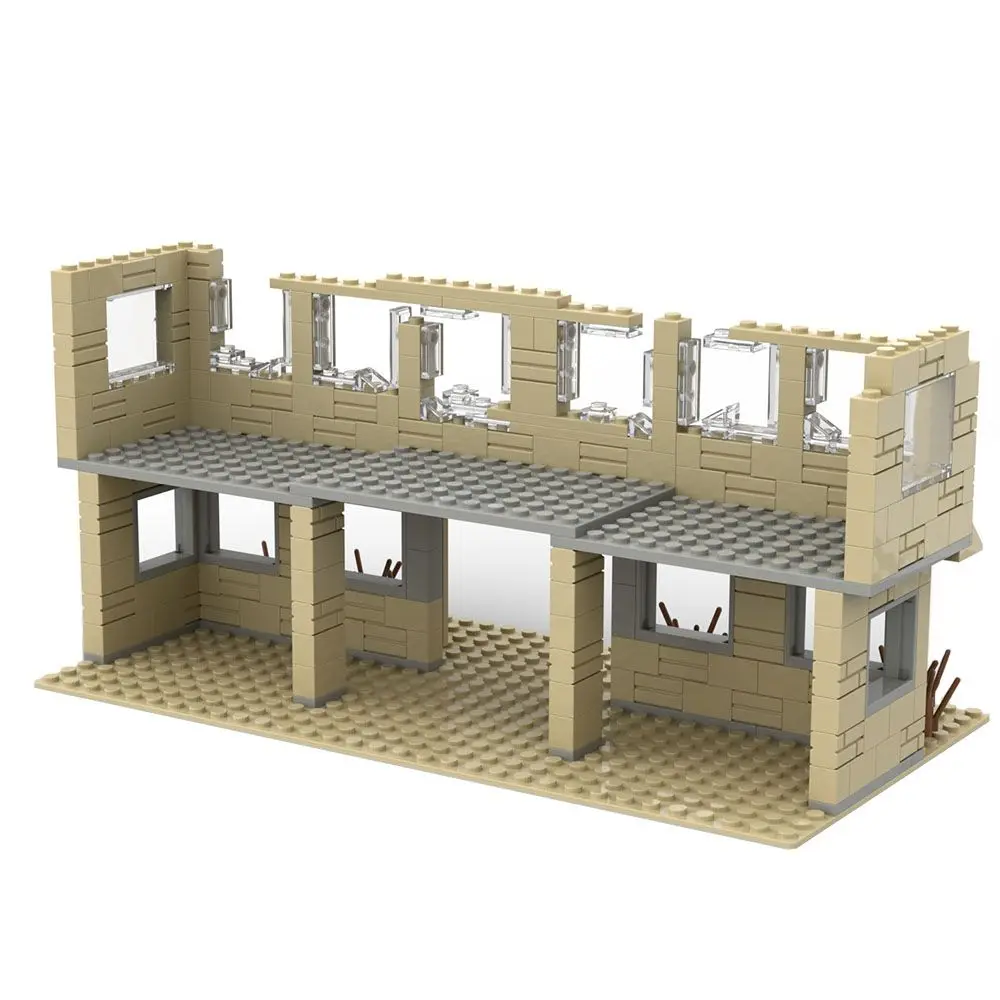 

World War II Military Series Small Ruins Military Training Base DIY Accessories Building Blocks Bricks Toys Christmas Gifts