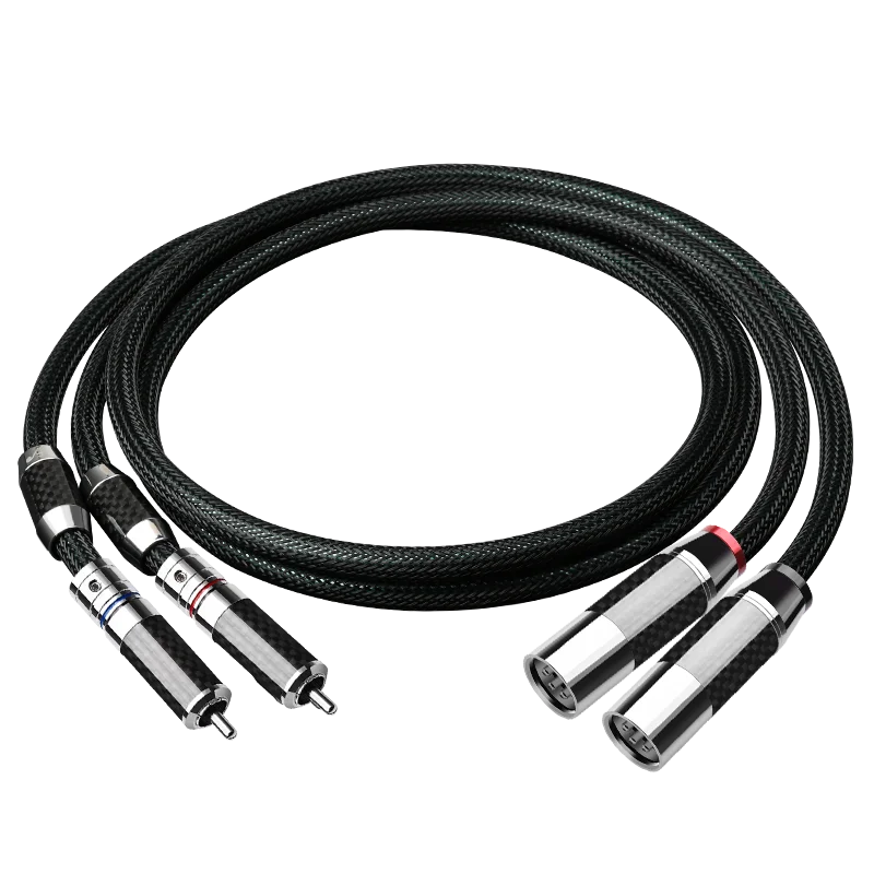 ATAUDIO Hifi RCA zu XLR Kabel Hi-END OCC Doppelte Abschirmung Anti-Interferenz 2XLR zu 2RCA Audio Kabel für Hifi System 4