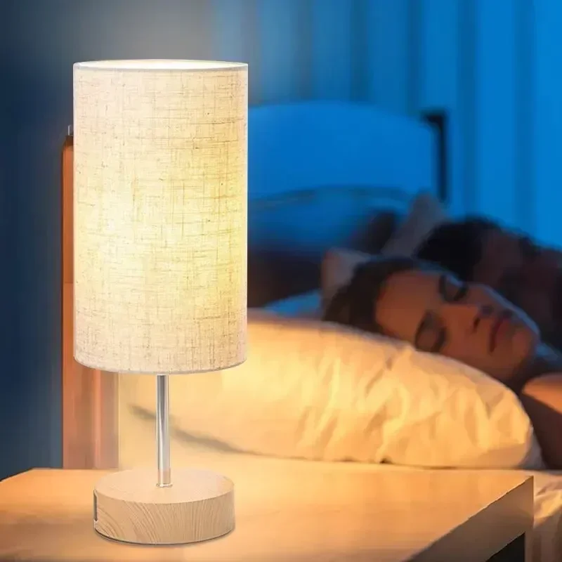 LED Nachttisch lampe 3000k Helligkeit einstellbare Touch-Schalter Tisch lampe mit erweitertem Ladeans chluss für Schlafzimmer Desktop-Dekoration