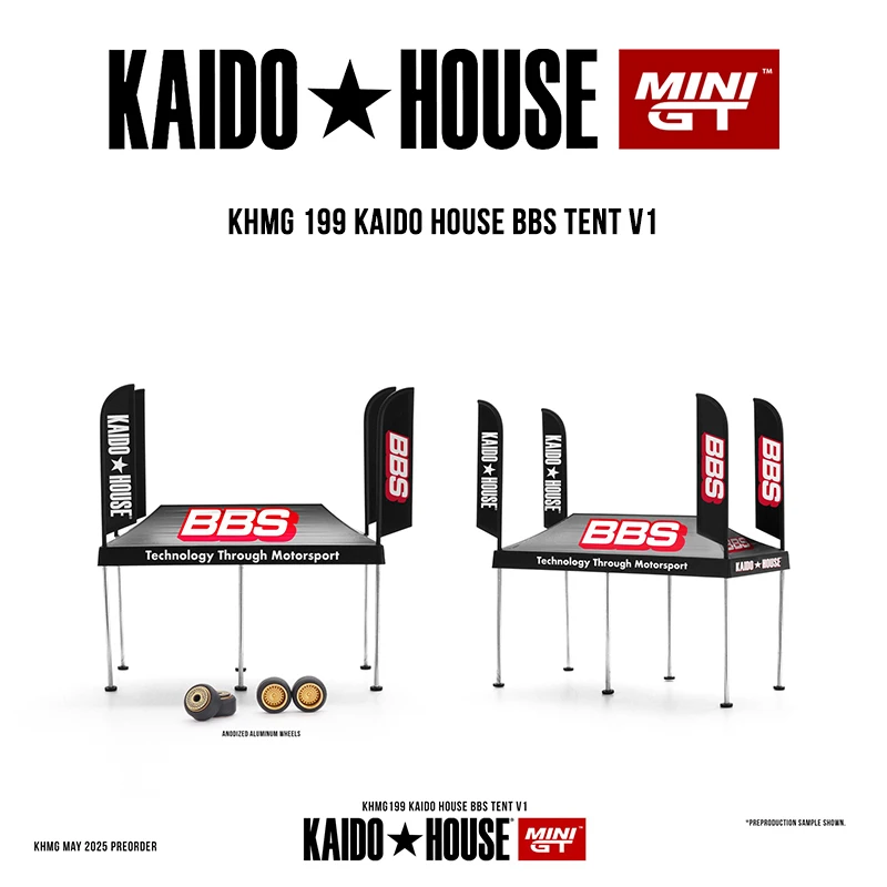 

PreSale KHMG 199 1:64 BBS Tent V1 Diecast Car Model Diorama Kaido House MINIGT