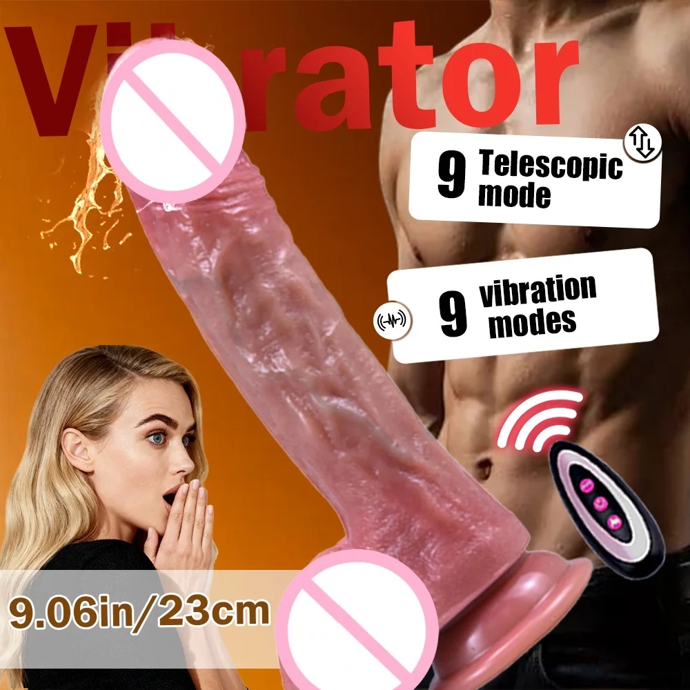 Thrusting dildo Vibrator Remote Control Penis Telescopic With Suction Cup Flexible Cock Sex Toys For Women Gay Anal Sex Machine
