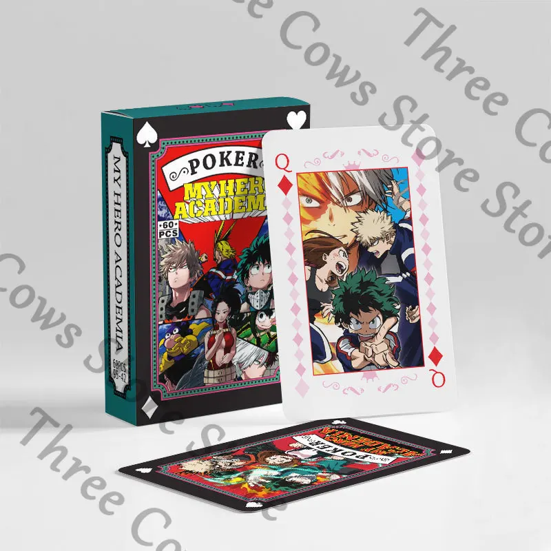 

Anime My Hero Academia Bakugou Katsuki Midoriya Izuku Cosplay Cartoon Playing Cards Mascot Card Ambitus Game Accessory Fans Gift