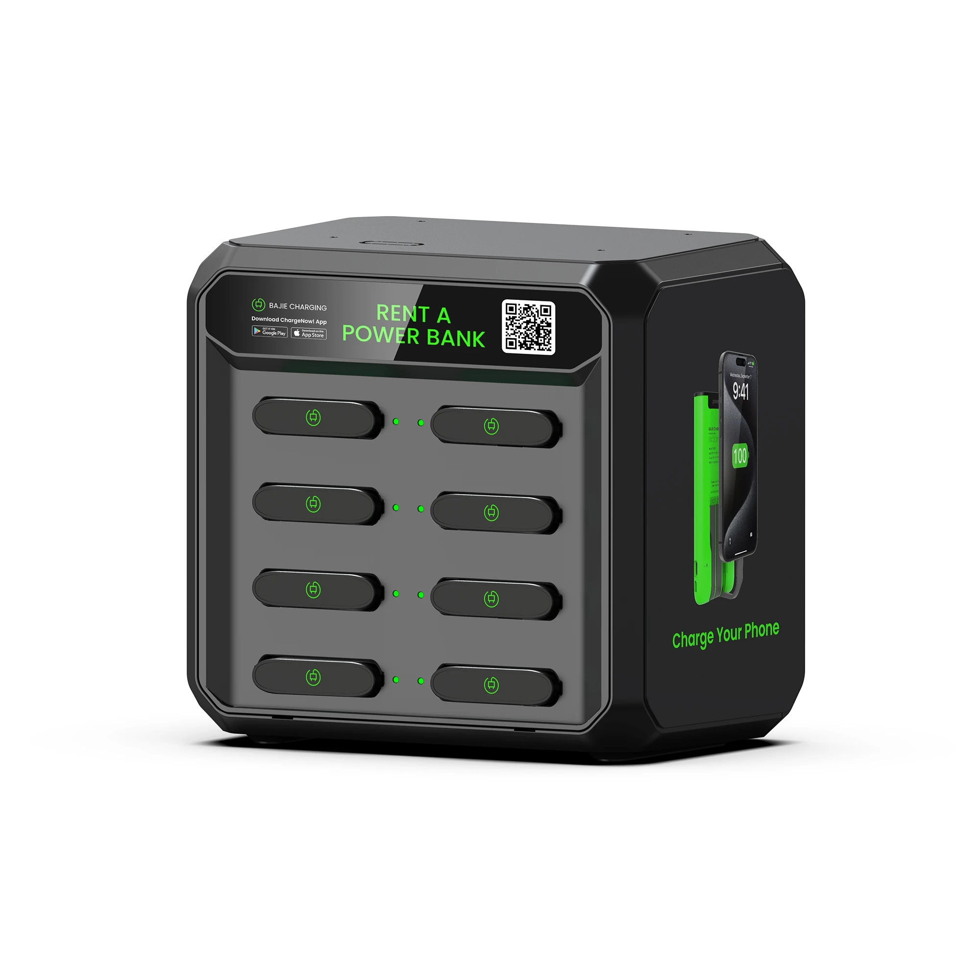 Shared PowerBank Electricity Battery Charging Point Mobile Battery 8 Slots Shared Power Bank Rental Vending Machine Kiosk