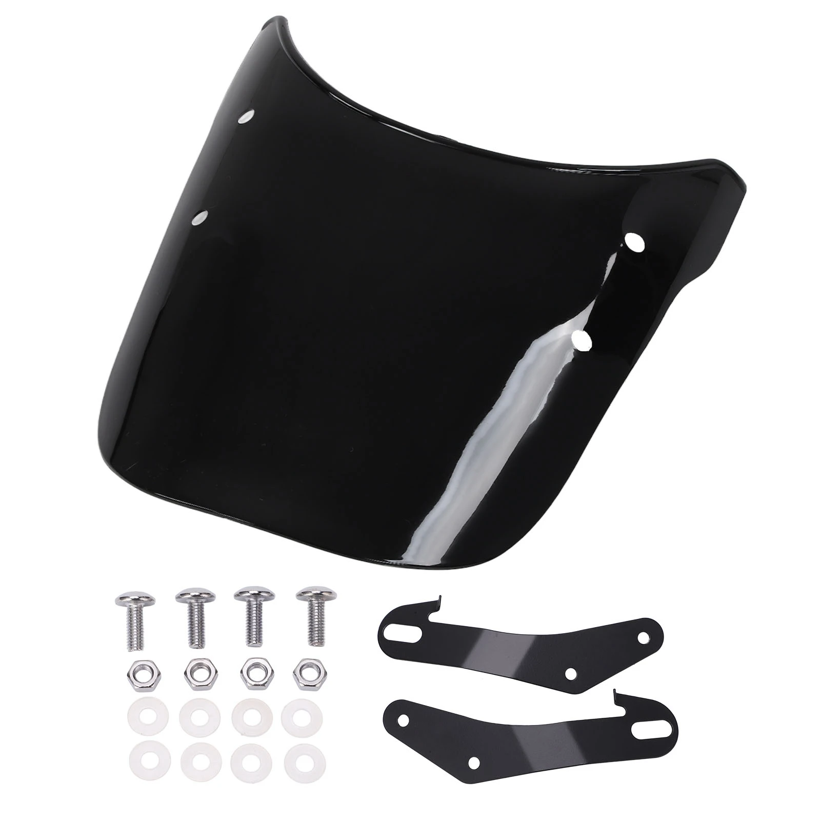 Motorcycle Windshield Windscreen with Mount Bracket Replacement for SUZUKI VX 800 SV 650 GS 500E GSF 600N 1200N Black