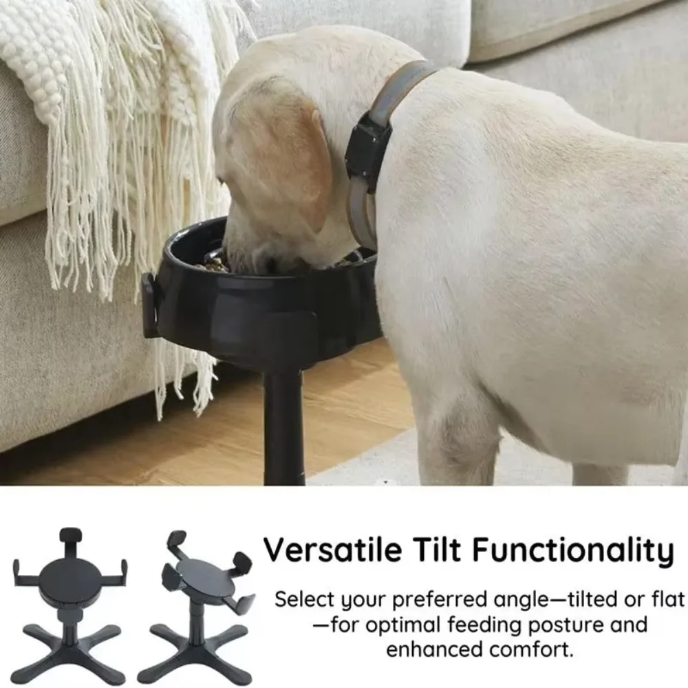 

Adjustable Height Angle Pet Dog Bowl Holder Removable Floor-standing Liftable Pet Dispenser Non-Skid Prevent Tipping