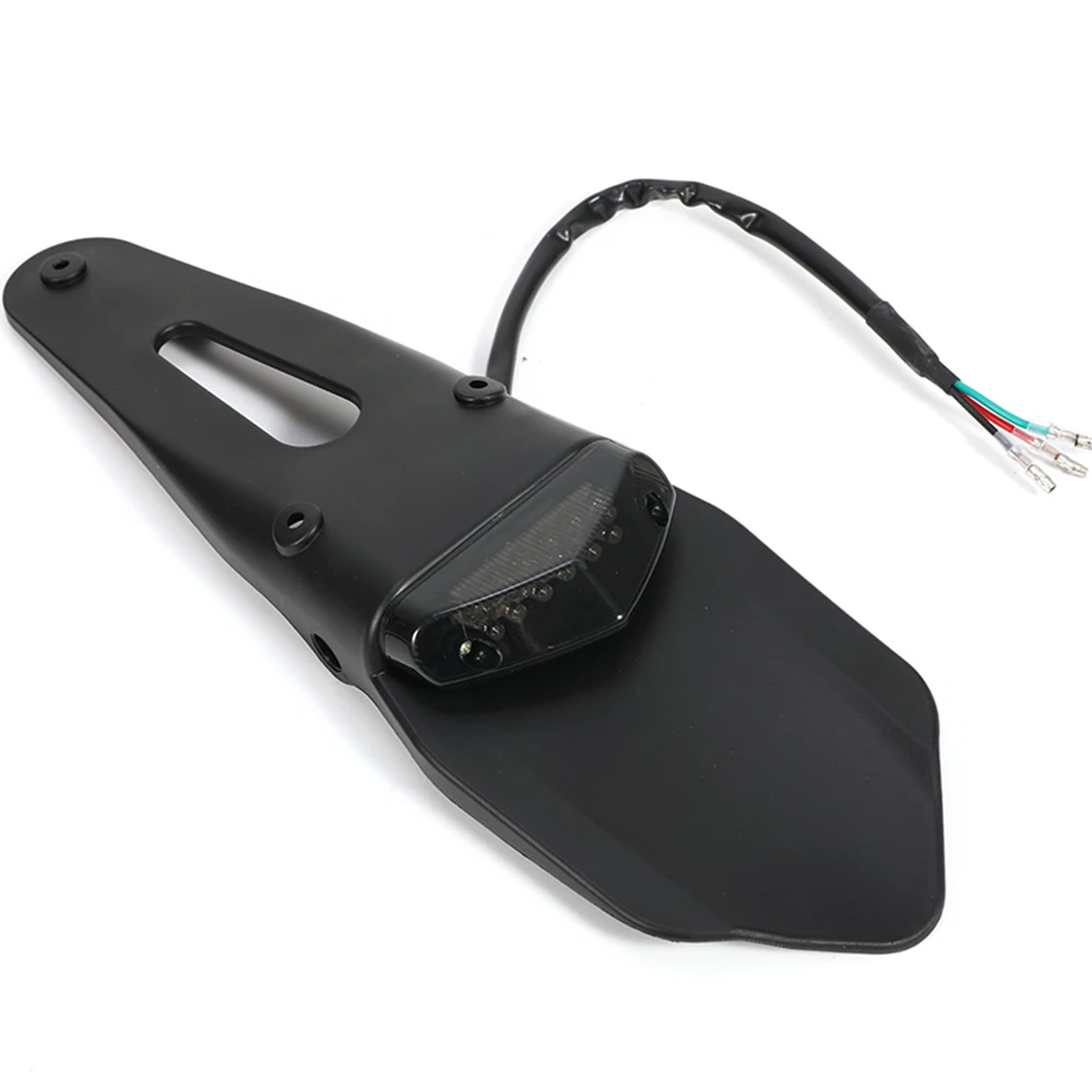 Motorcycle Rear Fender With 12V LED Taillight Brake Lamp Universal Fit For SUZUKI HUSQVARNA DRZ40 TE250 RMZ250 TE300 RMZ450