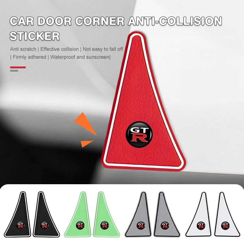 Защитные силиконовые наклейки на углы дверей автомобиля (2 шт.) для Nissan GTR, Teana, Skyline, Kawasaki R32, R34, R35, J10, J11, Juke X (защита от царапин)
