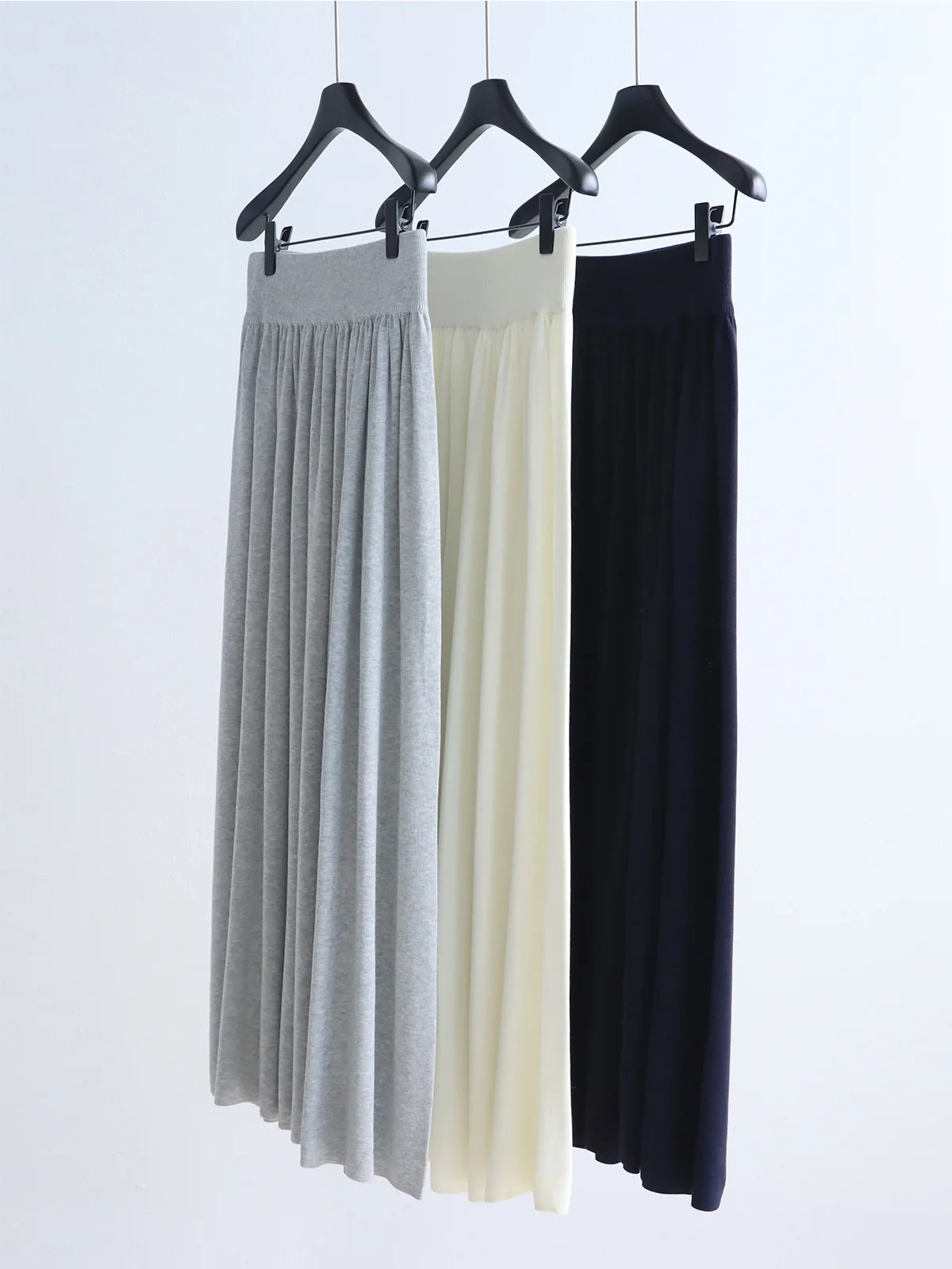 Dave&di A-line Midi Skirt Spring And Summer Lyocell Mid Length Skirt Lazy French Versatile High Waiste