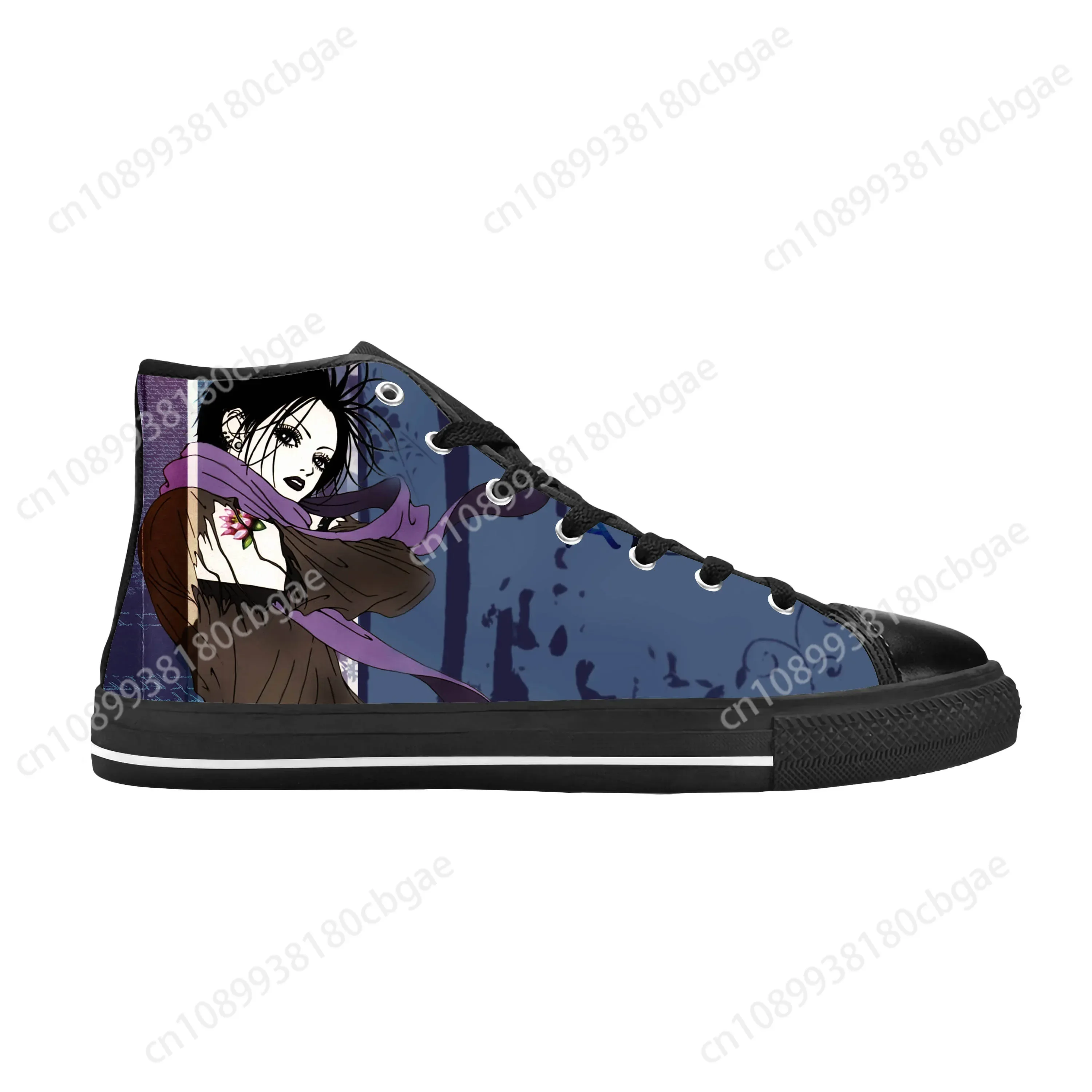 

Black Stones NANA Osaki Rock Anime Cartoon Manga Casual Cloth Shoes High Top Comfortable Breathable 3D Print Men Women Sneakers