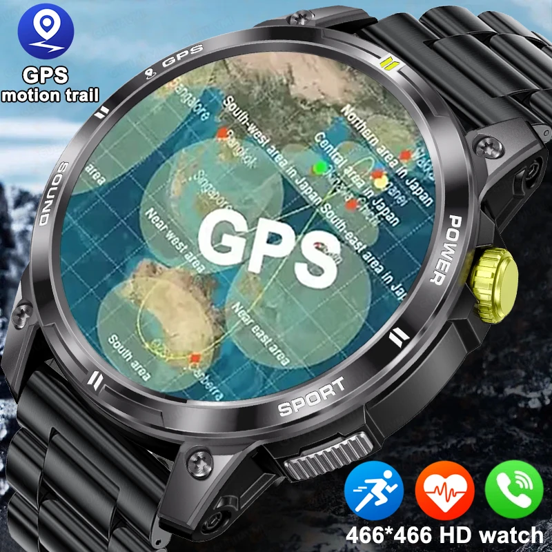 

2024 New outdoors Smart Watch Men Watch AMOLED HD Screen Bluetooth Call GPS Trajectory Heart rate Compass SmartWatch For Xiaomi