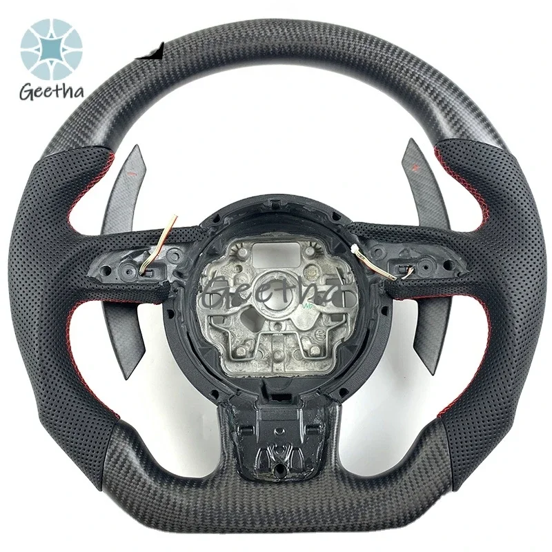 

For Audi A3 A4 A5 RS3 RS4 RS5 RS6 RS7 2010 2011 2012 2013 2014 2015 Carbon Fiber Steering Wheel Sport Car Interior